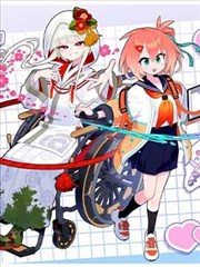 蓝色站牌漫画海报
